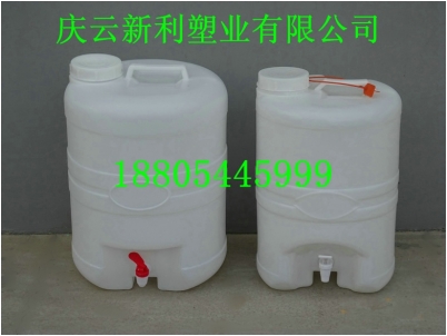19L帶水龍頭塑料桶，19升帶水嘴塑料桶，釀造品塑料桶.
