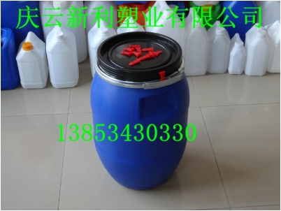 25L蘭色化工塑料桶，25升包箍塑料桶，25公斤塑料桶新利塑業(yè)生產(chǎn).